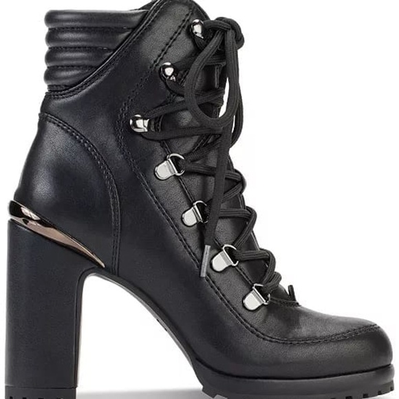 DKNY Women's Lenni Lace-Up Platform Block-Heel Boots SIZE 10 new with box - Picture 8 of 12